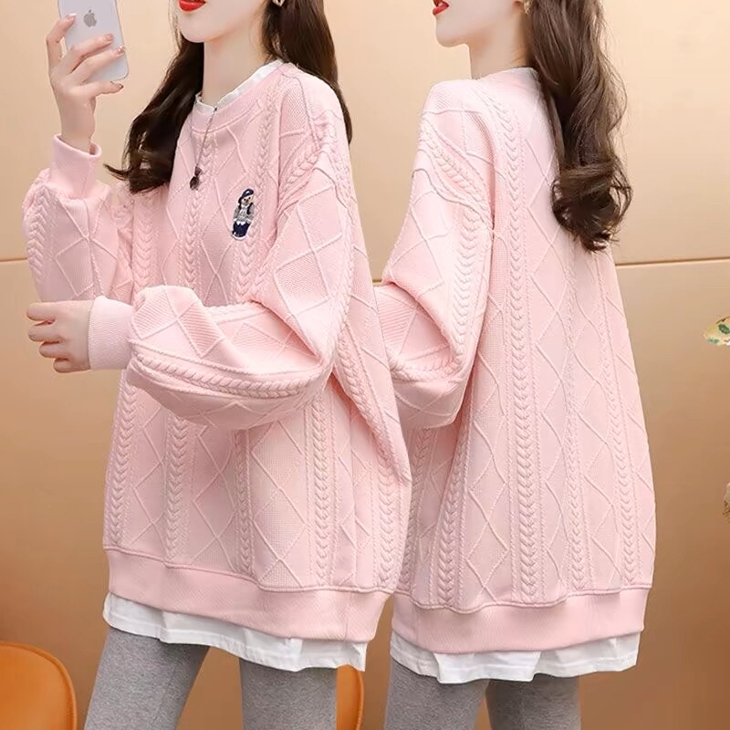 New Autumn and Winter Loose Casual Maternity Tops, Fashionable Long-Sleeved Sweatshirts for Going Out, Covering the Belly Without Showing Pregnancy, Maternity Suits New Autumn and Winter Loose Casual Maternity Tops, Fashionable Long-Sleeved Sweatshirts for Going Out, Covering the Belly Without Showing Pregnancy, Maternity Suits
