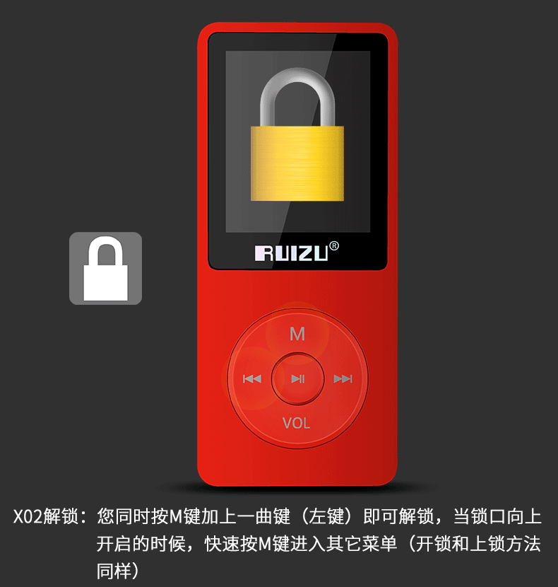 Ghi âm Máy nghe nhạc MP3 Mini Music Walkman Tìm hiểu Thẻ kiểm tra nghe tiếng Anh MP4 Sharp X02 - Máy nghe nhạc mp3 máy nghe nhạc chạy bộ