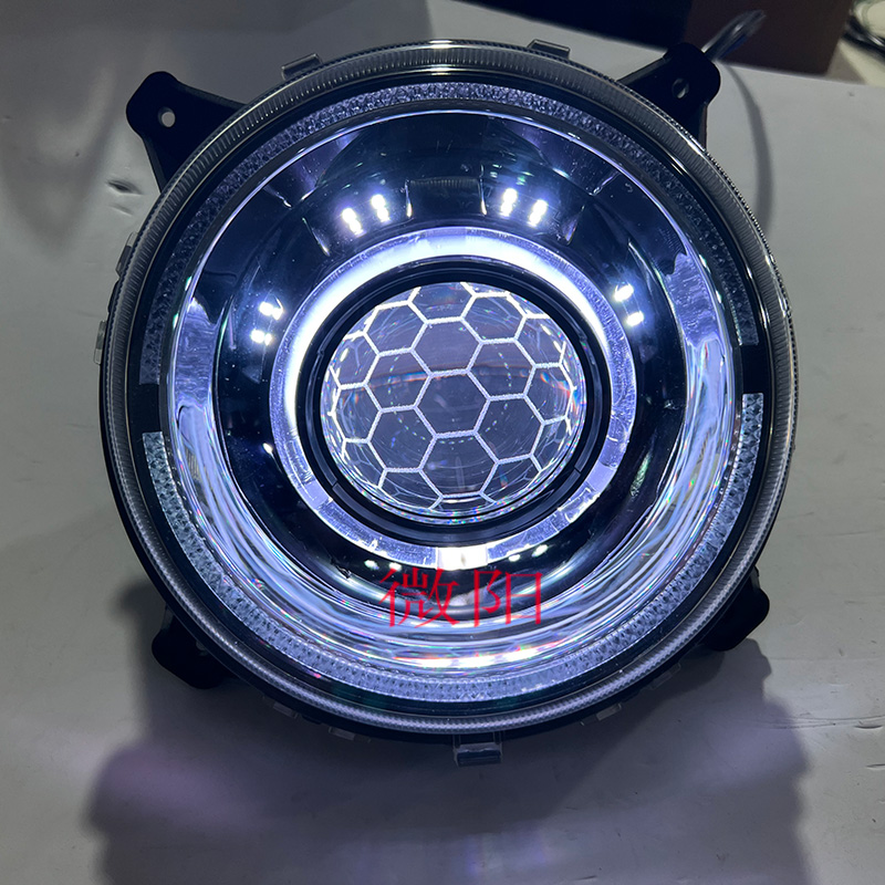 Microyang applies the new national standard F6 wide ring F8 electric car headlight retrofit LED dual light lens angel eye demon-Taobao