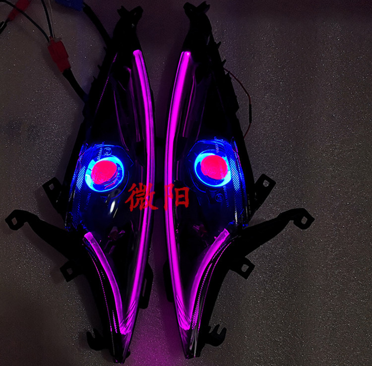 Suitable for VJR Xiaolong 125 locomotive steering light electric car tail light flashing LED colorful modified fish eye turn