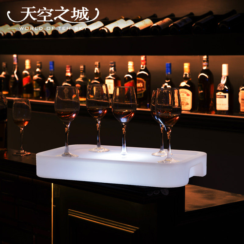 LED luminous pub colourful glowing bar KTV rectangular tray fashion hotel waterproof and breakdown creative button