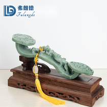 Ruyi vert jade naturel ornements cadeaux de pendaison de crémaillère salon hall dentrée richesse cadeaux de bon augure ouverture haut de gamme