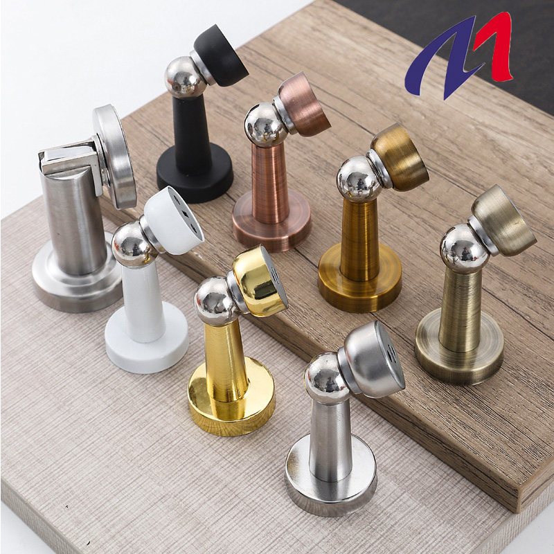 Punch-free washroom MUTED SUCTION BLACK WALL SUCTION WOOD DOOR ENGINEERING SECTION DOOR STOPPER SUCTION COLLISION STRONG MAGNETIC DOOR SUCTION