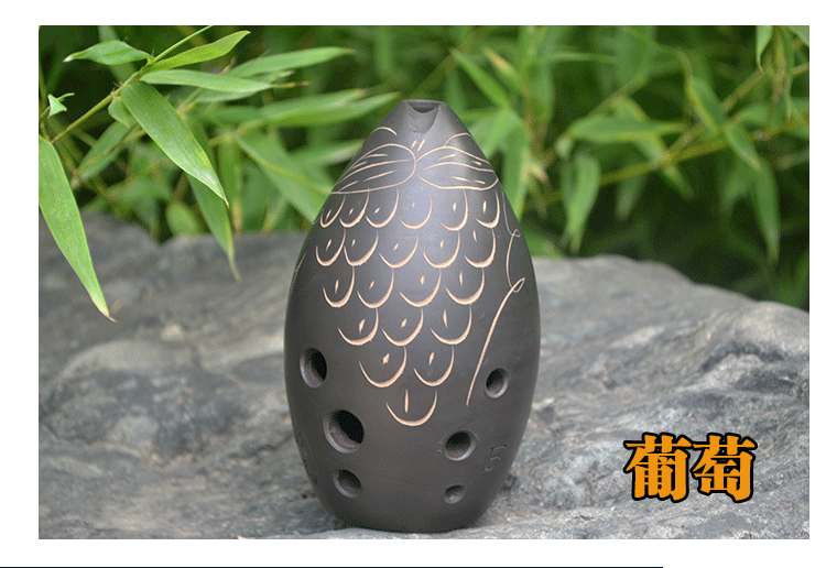 Hình quả lê introduction Giới thiệu người mới bắt đầu Tao tám lỗ Người mới bắt đầu làm dụng cụ gió quốc gia bằng gốm đen để gửi Ocarina handmade cổ đại saotruc maomeo