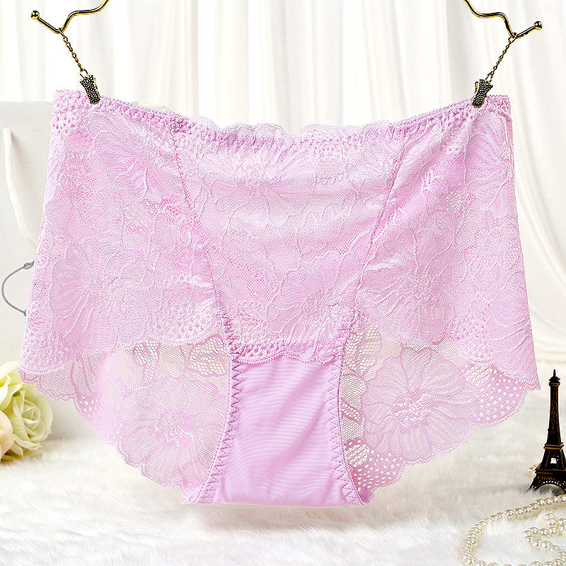 New sexy large size panties female fat MM200 catties plus fertilizer to increase the lace fabric in the waist without trace