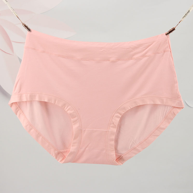 Medium-high Waist Plus Fat Increase Fatter MM200 Pure Color Modale Ladies Pants Comfort Breathable Mom Triangle Pants