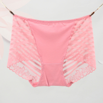 女大码内裤胖MM加肥加大蕾丝性感三角裤透明无痕网纱莫代尔面料