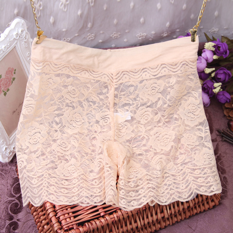 Women's underwear three-point insurance shorts lace lace pants slim anti-wear safety pants women