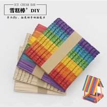 DIY handmade model making material Popsicle ice cream stick Ice cream stick Wood chip ice cream stick Multi specifications