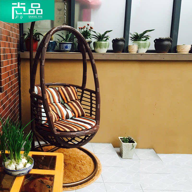 Outdoor balcony swing chair garden garden hanging basket chair nest cradle lazy swing