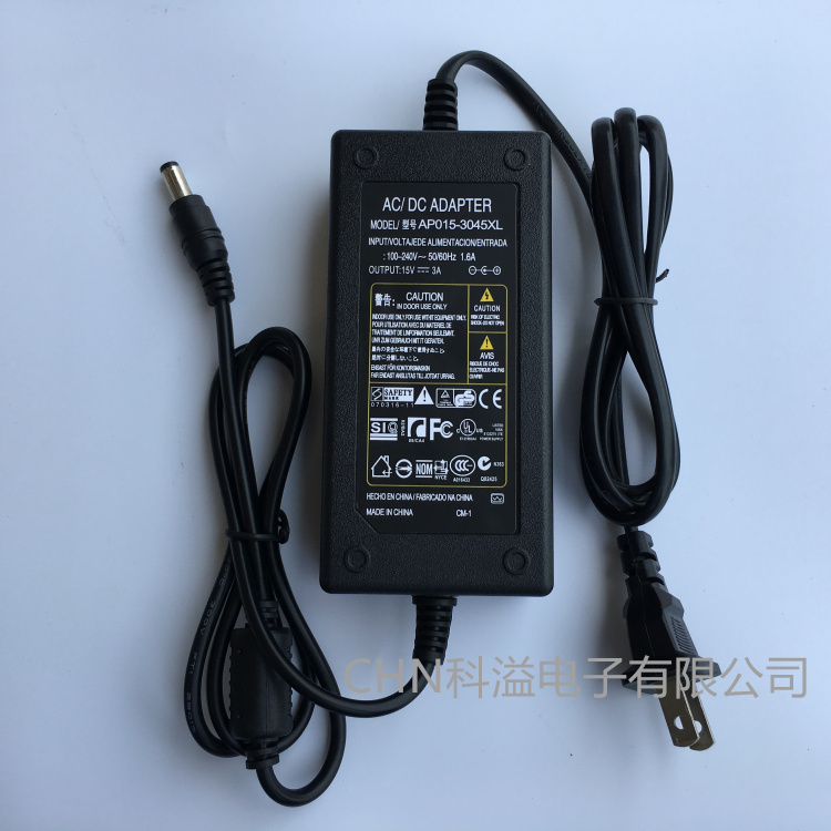 DC 15V3A tie rod audio charger power adapter DC regulated switching power supply 3A 2A universal