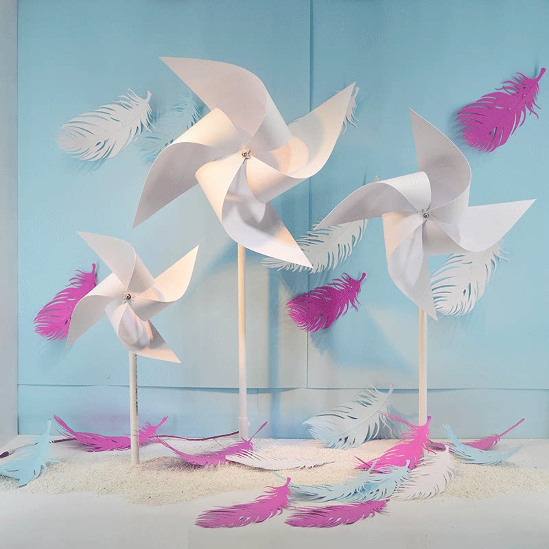 Paper Large Windmill Pendulum Pieces Children Orchestra Nursery School Holiday Shop Window Mall Childhood 61 Decorative Beauty Chen Supplies