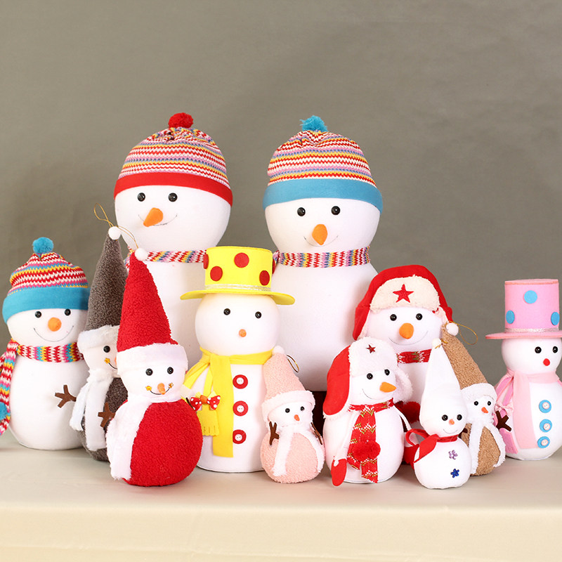 Foam Christmas snow man swing piece pendant Lei Feng cap snowman Christmas scene Placement of Christmas tree DIY pendant
