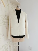Hand Sewn Bifacial Cashmere Short Coat White Lonelliny Superior 100 lap support to feed custom tailored body making