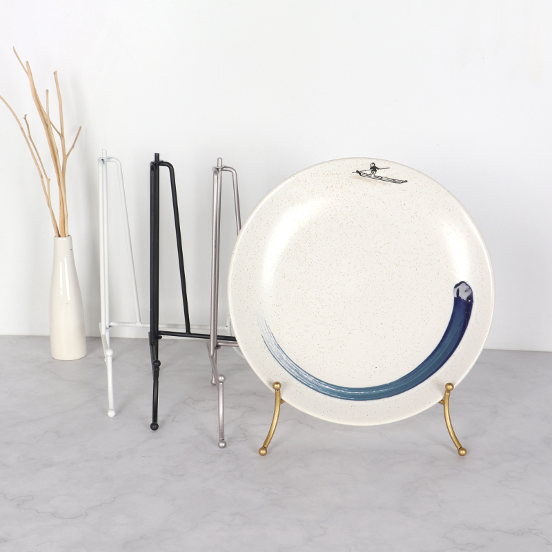 Plate Stand Display Rack Plate Holder Support Frame Wrought Iron Hanging Plate Decorative Stand Tea Cake Display Rack Picture Frame Base Plate Stand Display Rack Plate Holder Support Frame Wrought Iron Hanging Plate Decorative Stand Tea Cake Display Rack Picture Frame Base