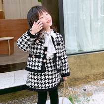 Childrens small fragrant wind suit Spring and autumn season Girls online Red autumn clothes 2022 The new one of the two sets of trendy foreign air