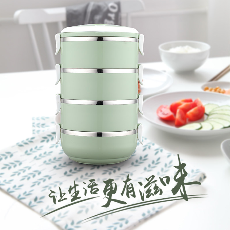 Factory sales FCL stainless steel insulated lunch box gift custom student with meal with tableware bag full of 24