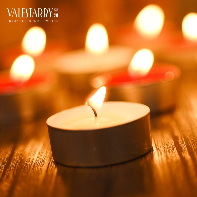 Guokai smoke-free candle Household romantic creative Birthday gift Tea insulation smoke-free tea candle proposal for Buddha candle