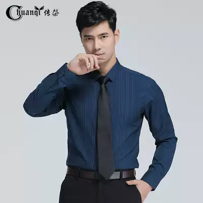 Chuande new professional shirt stretch male long sleeve free ironing spring autumn leisure business non-ironing slim dress shirt