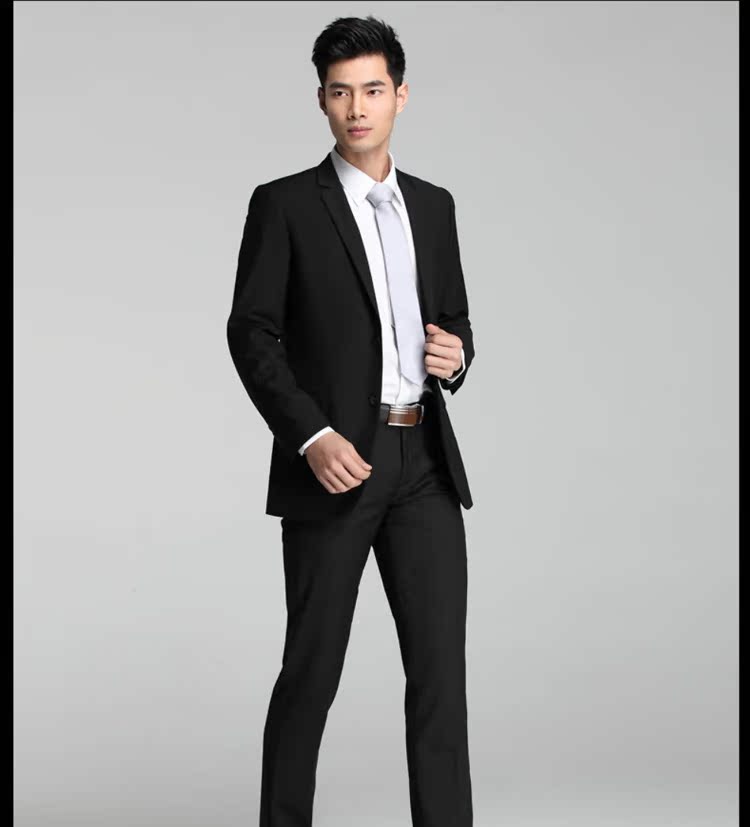 Bộ đồ vest nam Slim-free nóng chuyên nghiệp phù hợp với kinh doanh bình thường ba mảnh phù hợp với chú rể chú rể váy cưới áo nam
