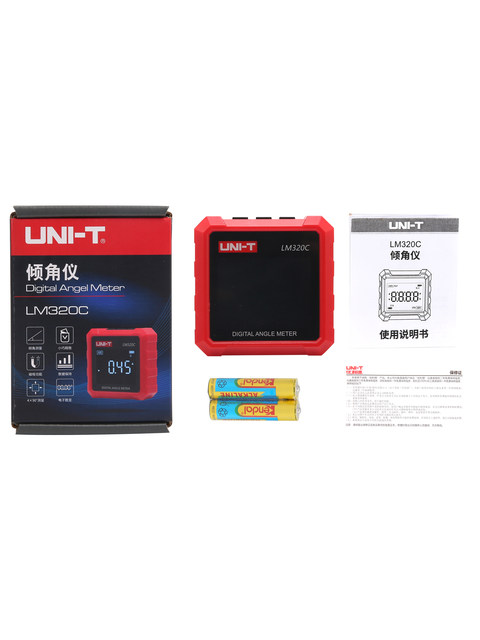 Uliide Lm320C Digital Inclinometer 4×90 ° Angle Measurement with Three-Sided Magnets for Home Installation and Measurement