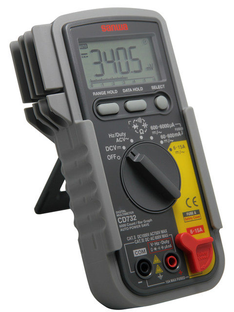 Sanwa Cd732 Imported High-Precision Digital Multimeter, Burn-Proof Electrician's Automatic Range Multi-Purpose Universal Meter