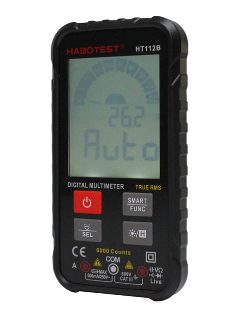 Habotest Ht112B Pocket Card-Type True Rms Auto-Range Plug-And-Play Electrician Multimeter