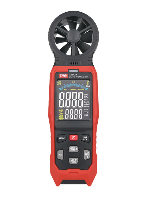 Tyans all-in-one handheld digital anemometer wind speed and volume air flow meter TA642A/B/C meteorology