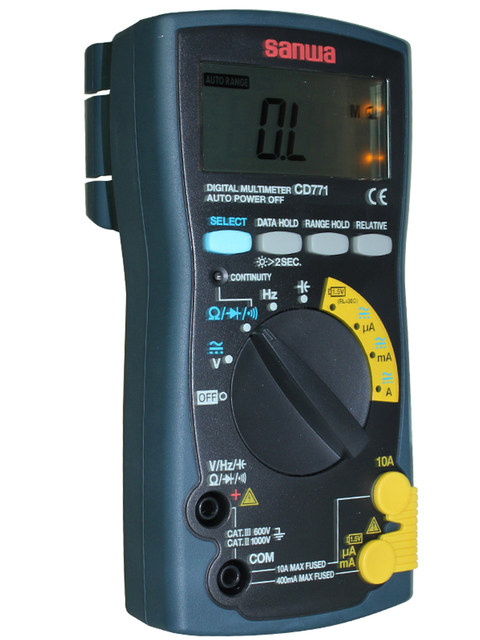 Sanwa Cd771 High-Precision Standard Digital Multimeter for Home Use, Automatic Range Multi-Purpose Multimeter for Electricians