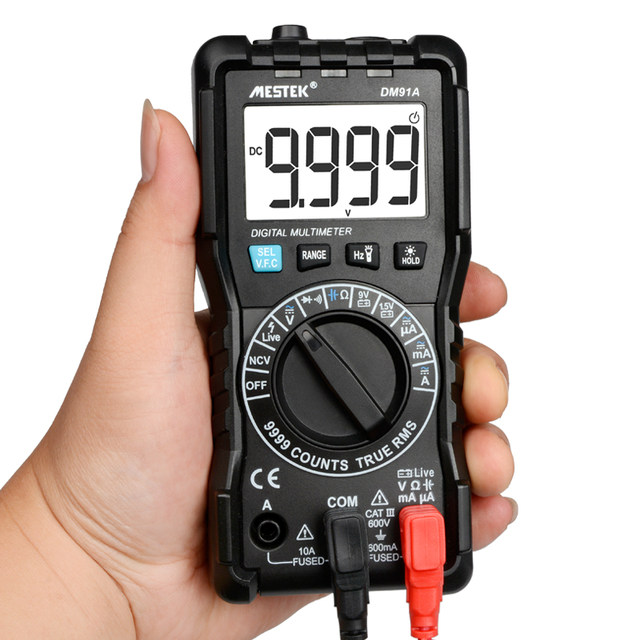 Mestek Dm91/Dm91A/Dm91S Pocket-Sized Portable Digital Multimeter with Intelligent Burn Protection