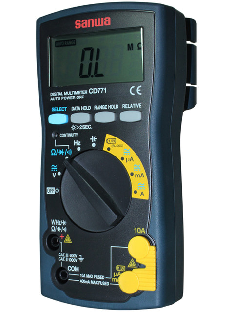 Sanwa Cd771 High-Precision Standard Digital Multimeter for Home Use, Automatic Range Multi-Purpose Multimeter for Electricians