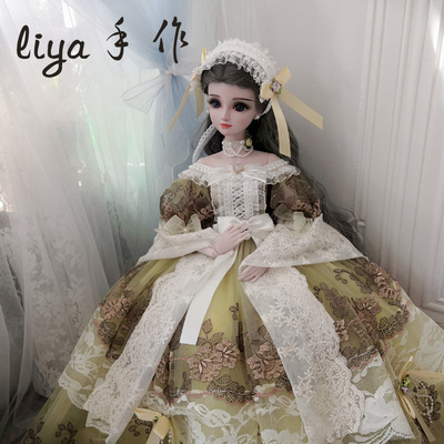 taobao agent Liya hand work [Echo] 1/3 BJD SD MDD retro court Fengloreta flower marriage long skirt baby clothes