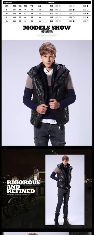 Thời trang nam 2017 thu đông mới phiên bản Hàn Quốc của áo vest cotton tự trồng cho nam áo vest có lông ấm áp với mũ lưỡi trai áo ba lô nam