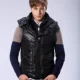 Thời trang nam 2017 thu đông mới phiên bản Hàn Quốc của áo vest cotton tự trồng cho nam áo vest có lông ấm áp với mũ lưỡi trai áo ba lô nam