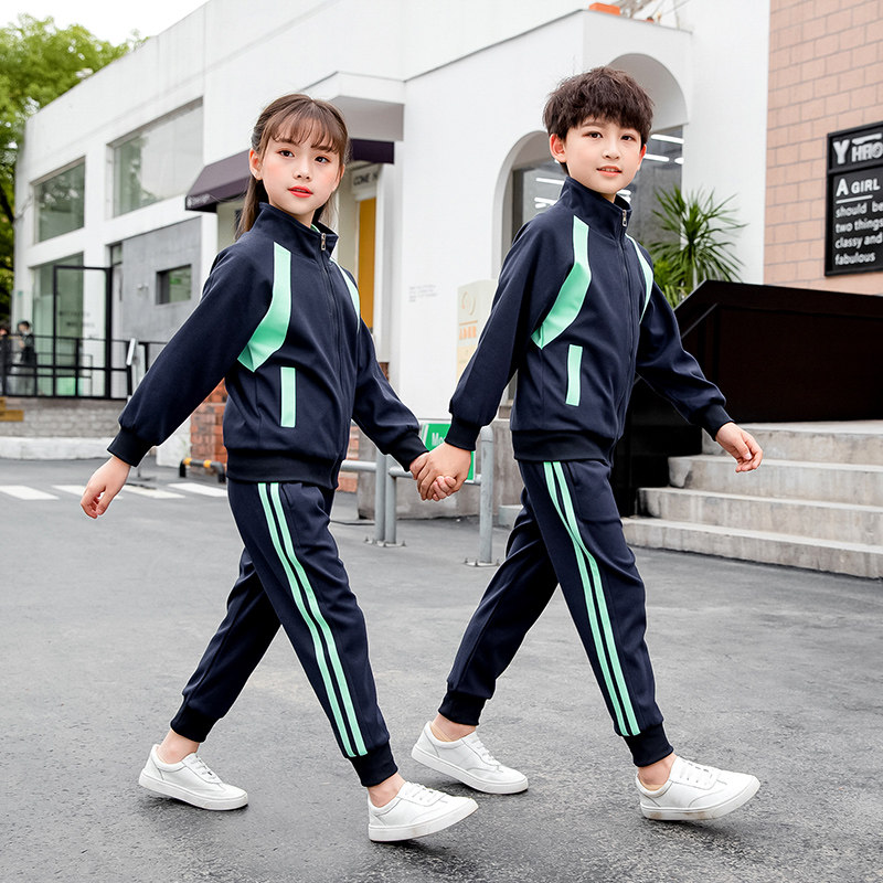 Elementary School Uniforms Spring Autumn Suit First Grade Children Sports Class Clothes Pure Cotton Kindergarten Garden Suit Three Sets Fall