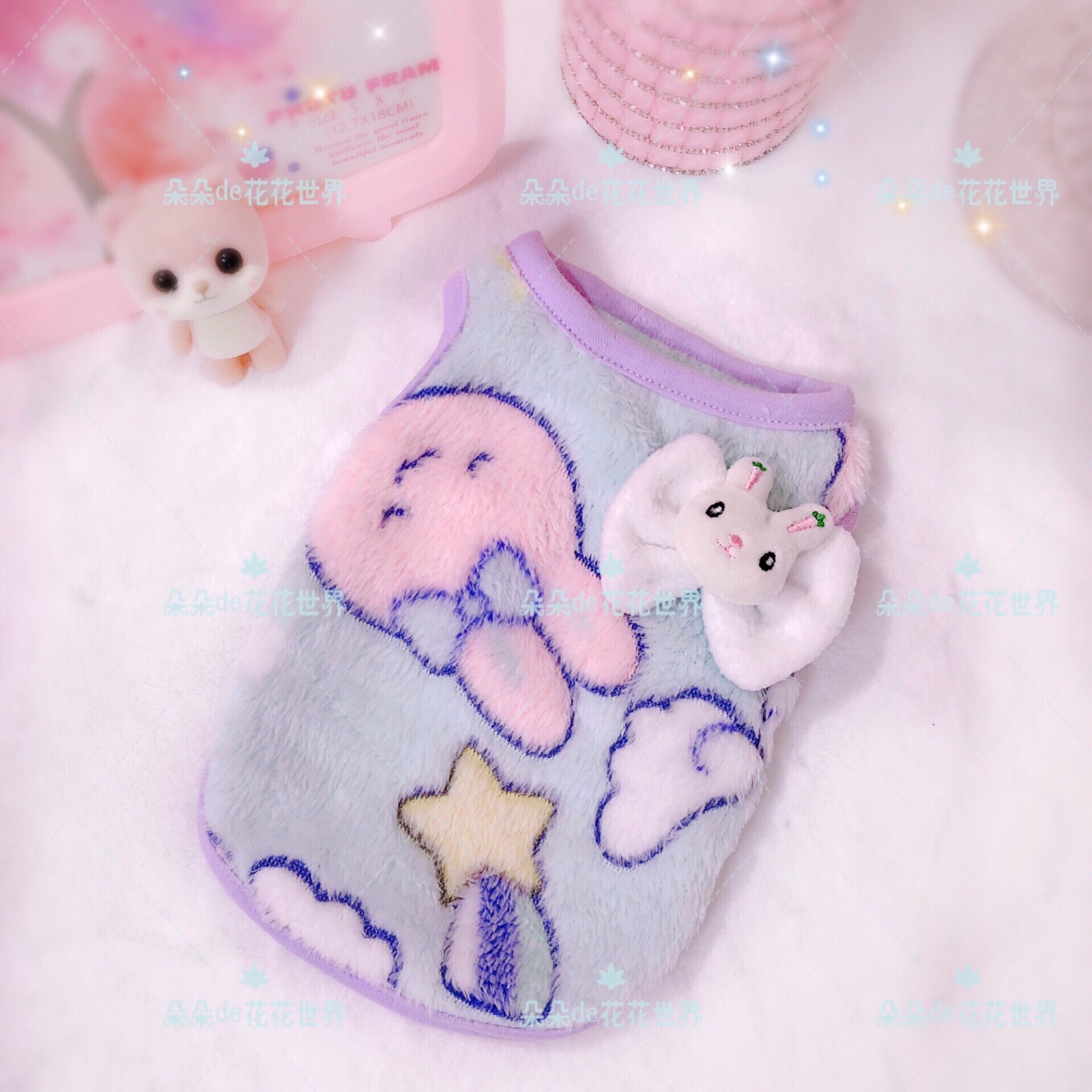 Pet cat dog clothes autumn and winter thickened with suede Yorkha little Matadei's clothing home for the vest