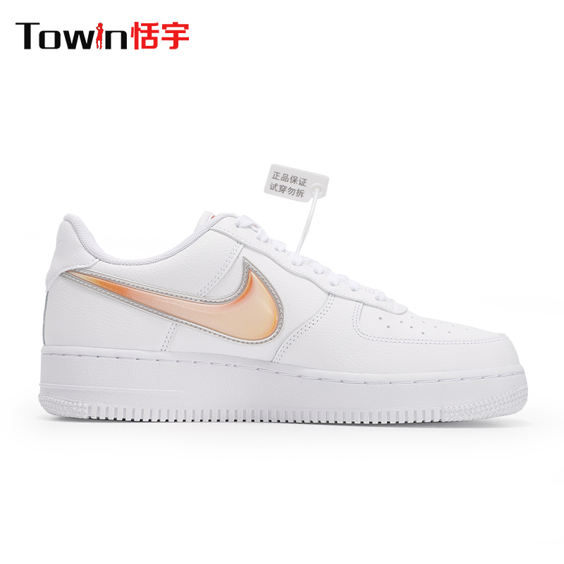 Nike Air Force1 Air Force One Af1 Nam và Nữ White Orange Laser Jelly Board Giày 315115 AO2441 - Dép / giày thường giày the thao nữ biti's