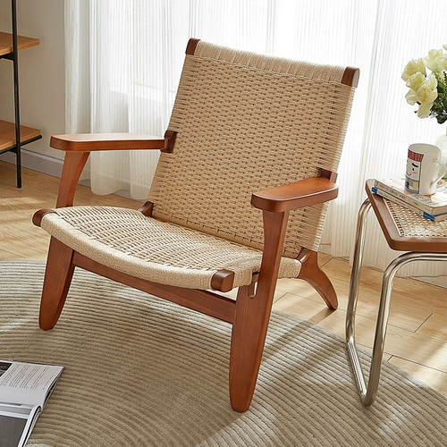 Стул для чтения одиночный диван лежащий стул, балкон ротанга, кресло для отдыха домой