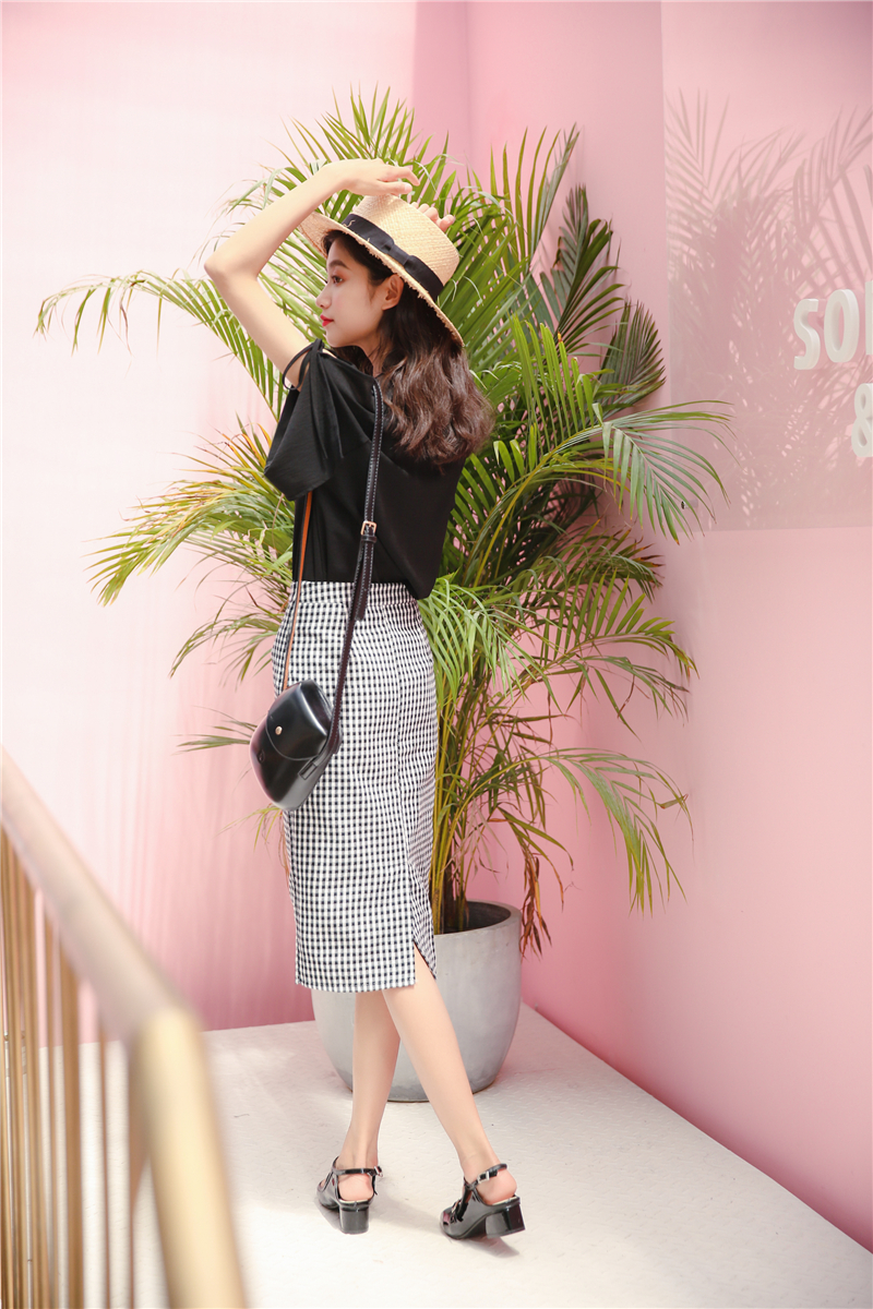 VK旗艦店 韓系雪紡百搭學院風襯衫短袖上衣