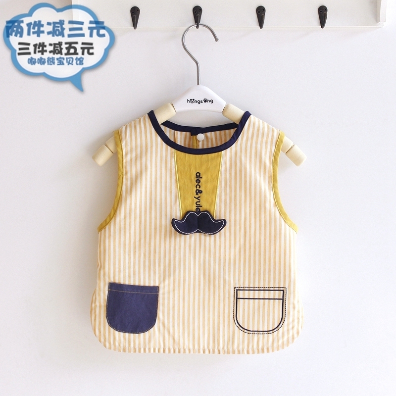 Baby bib baby cotton reverse dress children waterproof meal jacket kids sleeveless reverse wear bib tank top type