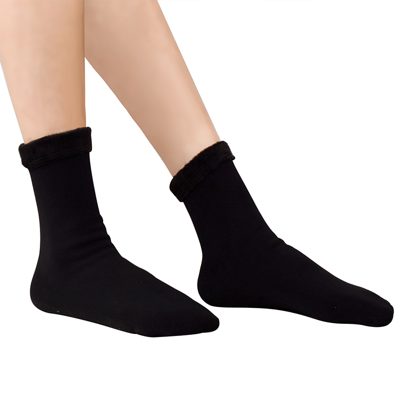 Giày đi mưa mùa đông lót cộng với vớ cotton ủng mưa ấm cộng với vớ nhung bảo vệ chân đông lạnh giày đi mưa crocs