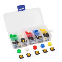 12X12X7 3 color round cap 4 foot key switch micro touch switch 25 piece set of combination experiment set