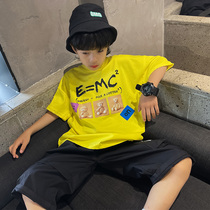 Boys T-shirt summer thin childrens fried street short sleeves tide loose childrens clothing body shirt