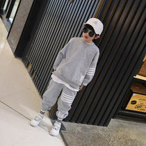 Childrens sports suit boys leisure 2021 spring clothes in the big boy Foreign two-piece Childrens handsome pants