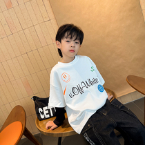 Fan Mi grain boy clothes Korean version of childrens long sleeve T-shirt handsome middle child autumn fake two thin childrens clothing tide