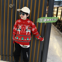 Children Christmas Sweater Autumn and Winter 2020 New Zhongtang Childrens Top Childrens Pullover