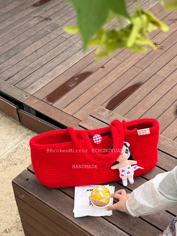 Heavy Round Wool Baguette Tote Bag Large Capacity DIY Material Kit Weaver Project Kit Multi-Color Single-Shoulder Mommy Bag Heavy Round Wool Baguette Tote Bag Large Capacity DIY Material Kit Weaver Project Kit Multi-Color Single-Shoulder Mommy Bag