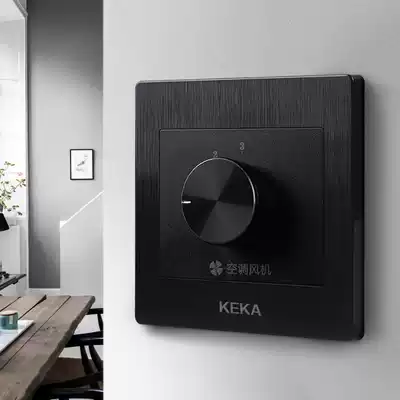 Can card black brushed three-speed three-speed three-speed fan speed control switch panel central air conditioning fan coil thermostat