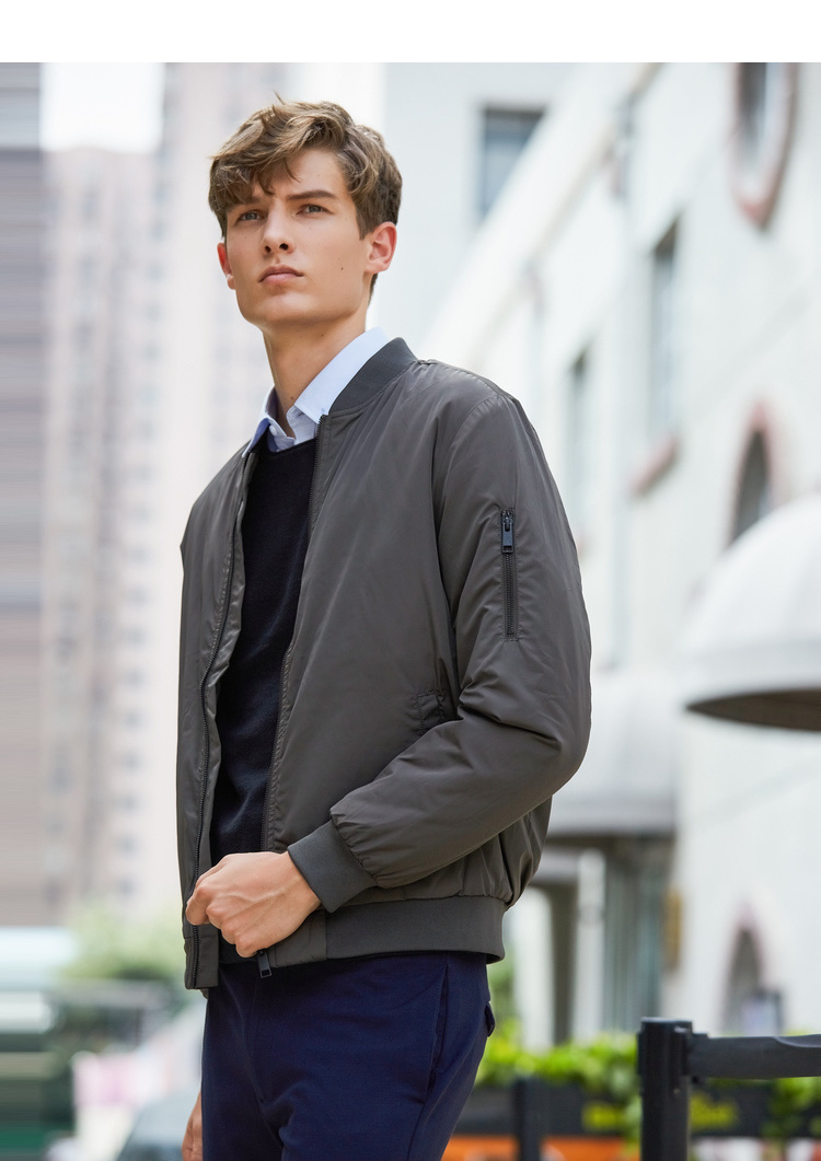 Maxwin 马威 18年冬季新款 休闲素色男式保暖棉服夹克外套  聚划算+天猫优惠券折后￥189包邮（￥269-80）3色可选