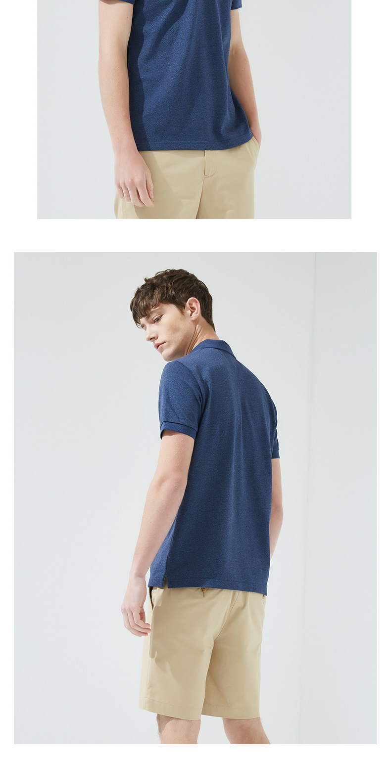 MAXWIN Ma Weixia áo thun nam tay ngắn màu rắn POLO áo sơ mi công sở cotton giản dị ve áo sơ mi nam áo phông có cổ